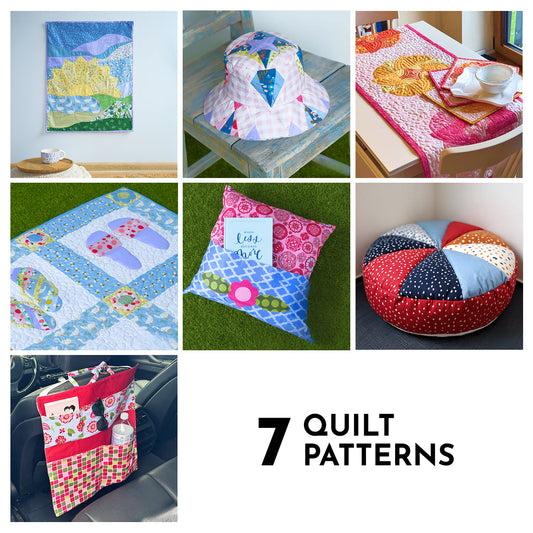Mrs. Quilty  – Summer Bundle of 7 Quilted Patterns