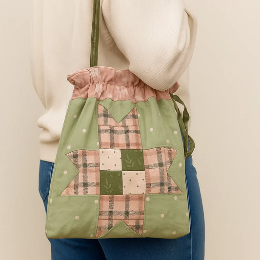Drawstring Tote Bag Quilt Downloadable PDF Quilt Pattern