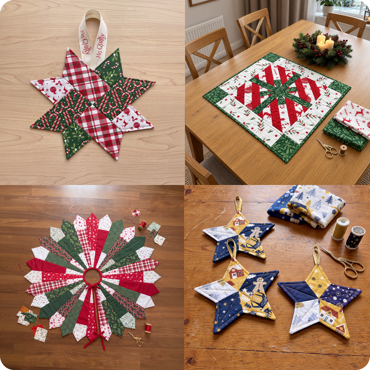 14 Downloadable PDF Christmas Quilt Pattern Bundle