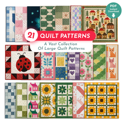 Mrs. Quilty Quilts - Bundle of 21 Digital Patterns