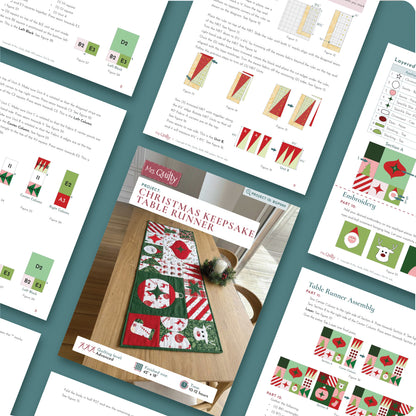 Christmas Keepsake Table Runner Digital PDF Pattern