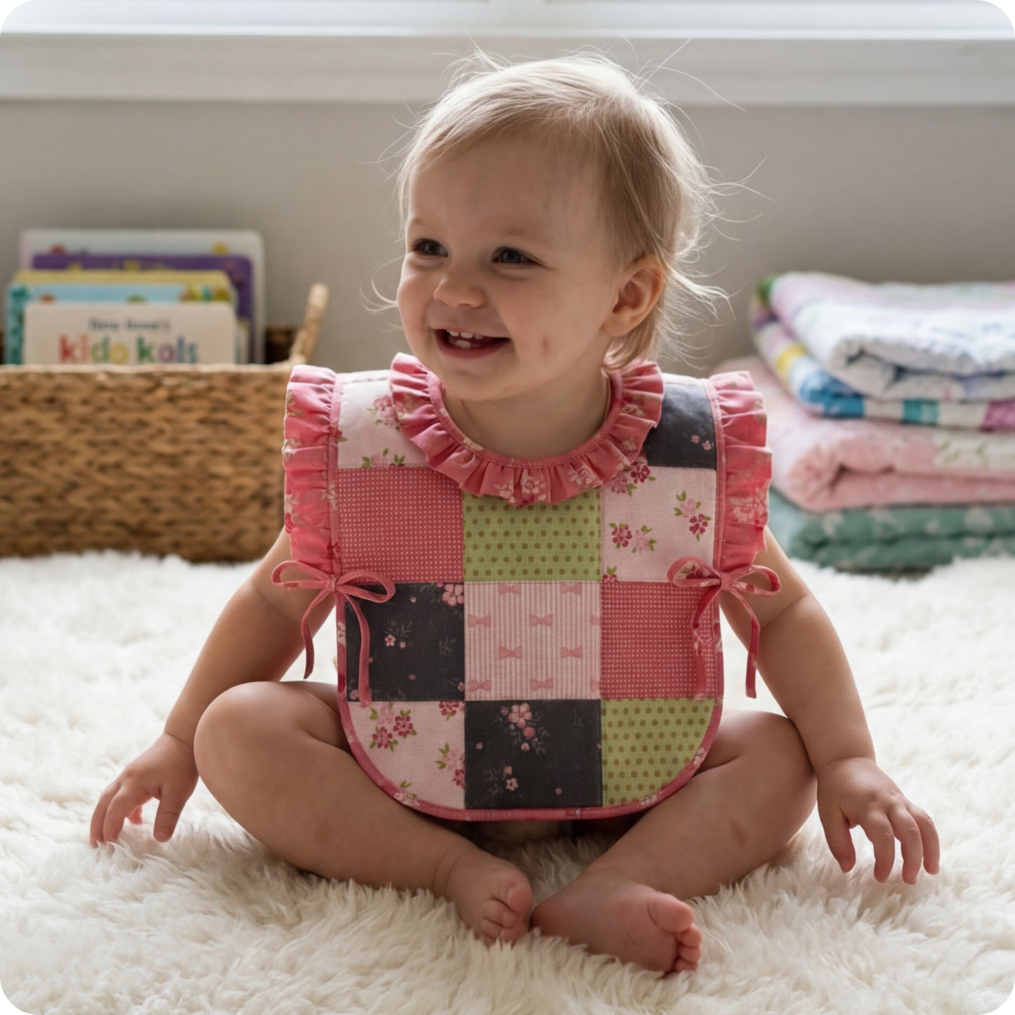 Baby Bib with Optional Ruffle Digital PDF Pattern