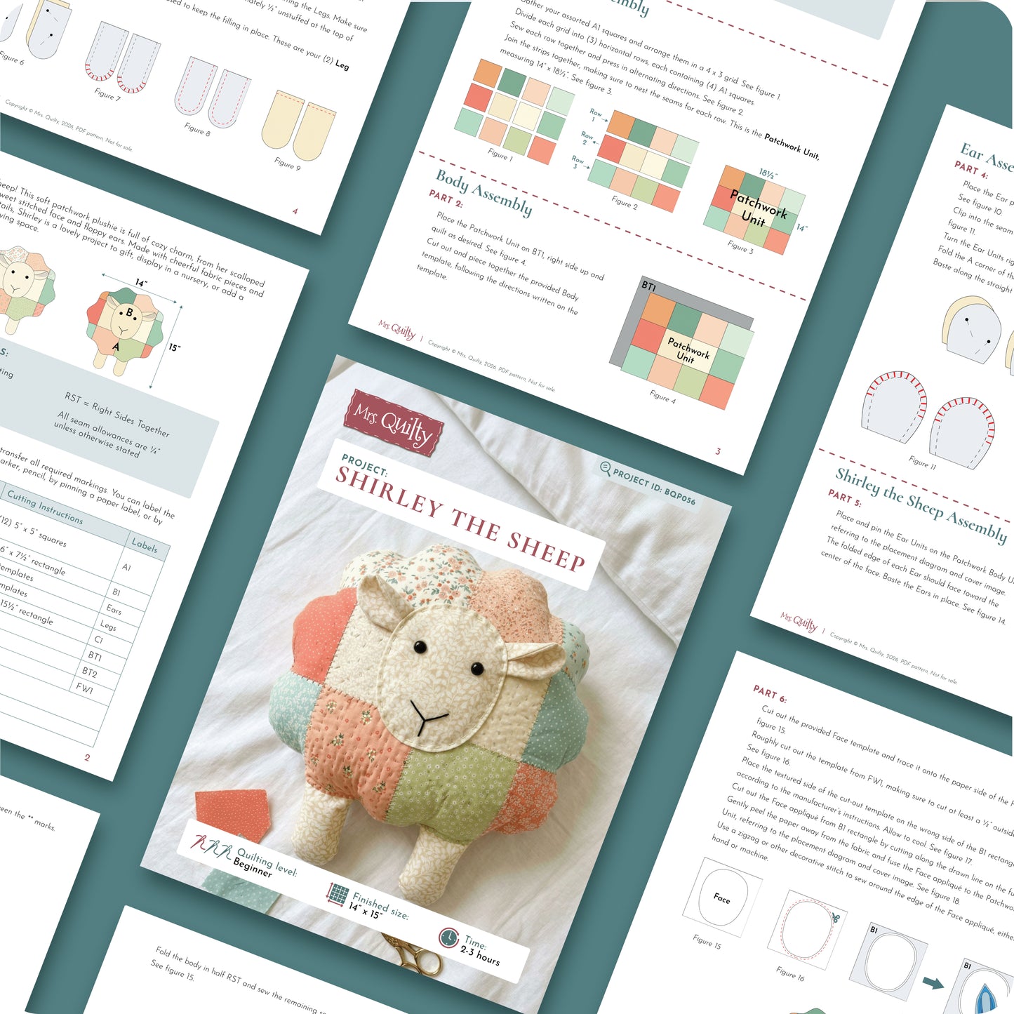 Shirley the Sheep Digital PDF Pattern