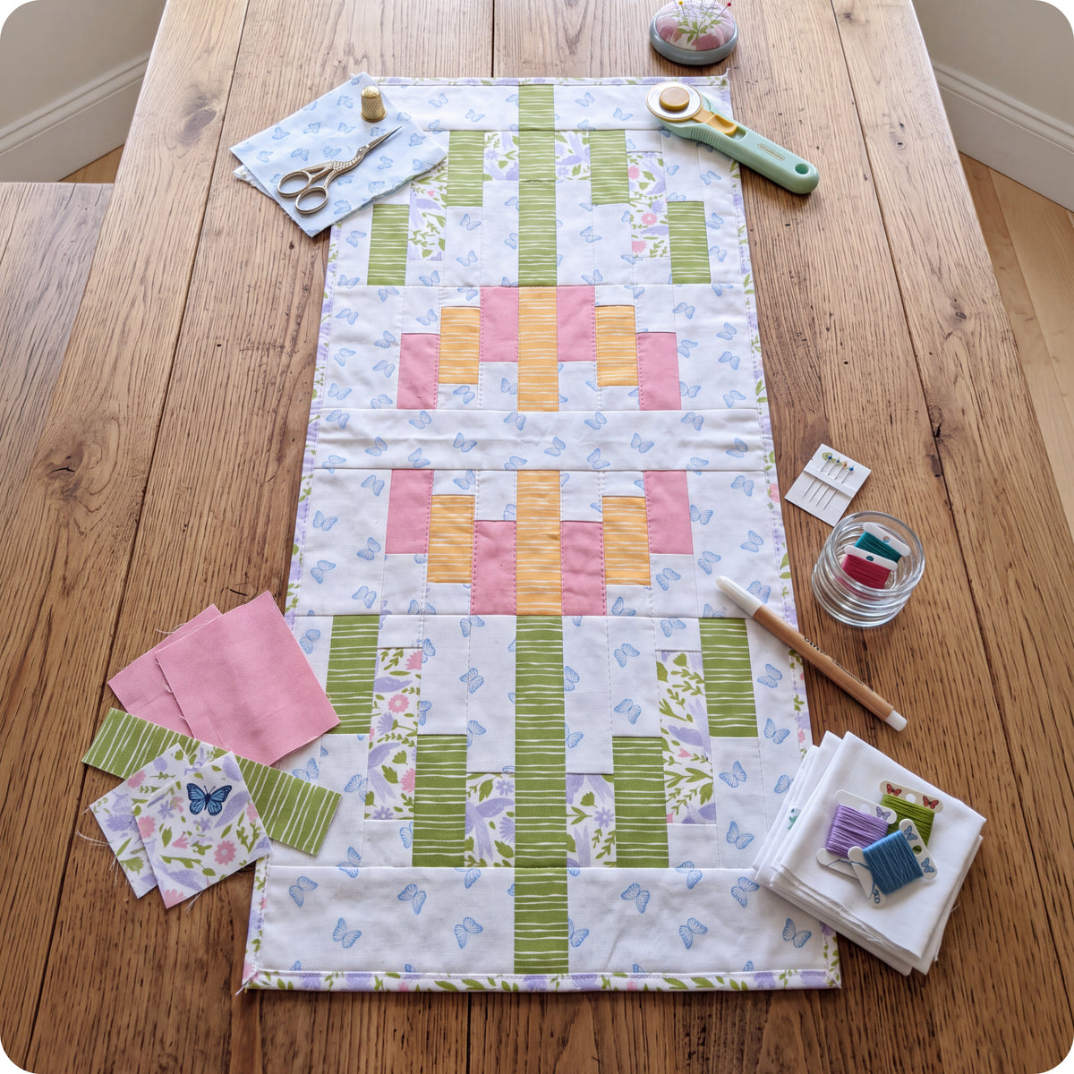 Garden Path Table Runner Digital PDF Pattern