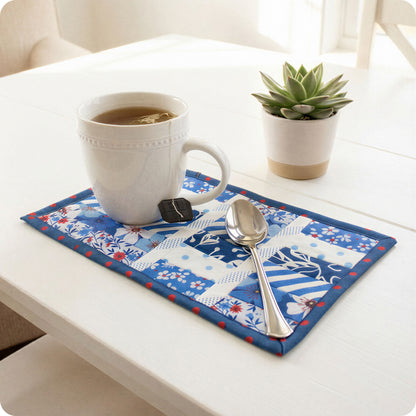 Quilt-As-You-Go Mug Rug Downloadable PDF Quilt Pattern