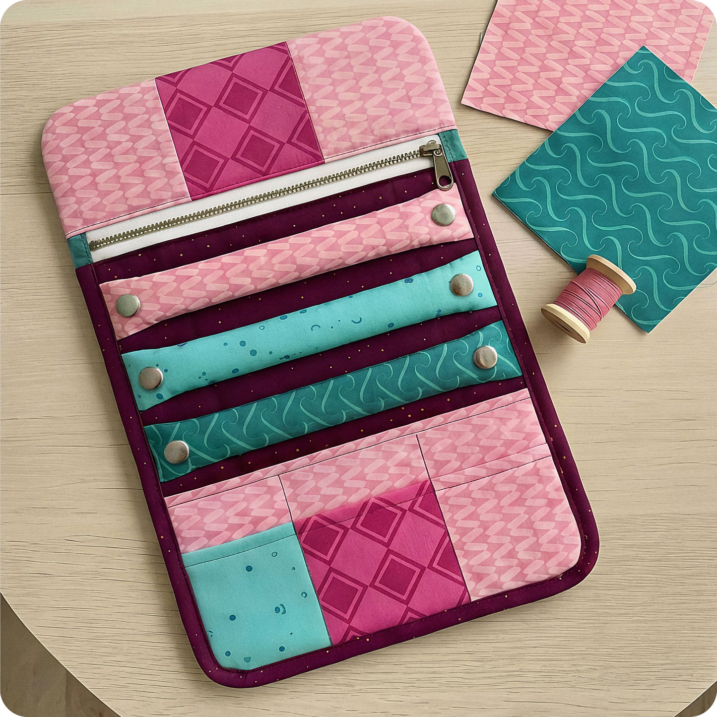 Patchwork Jewelry Organizer Pouch Digital PDF Pattern