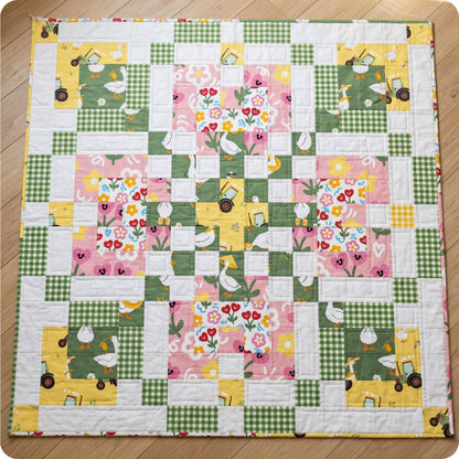 Pixel Petals Lap Quilt Digital PDF Pattern