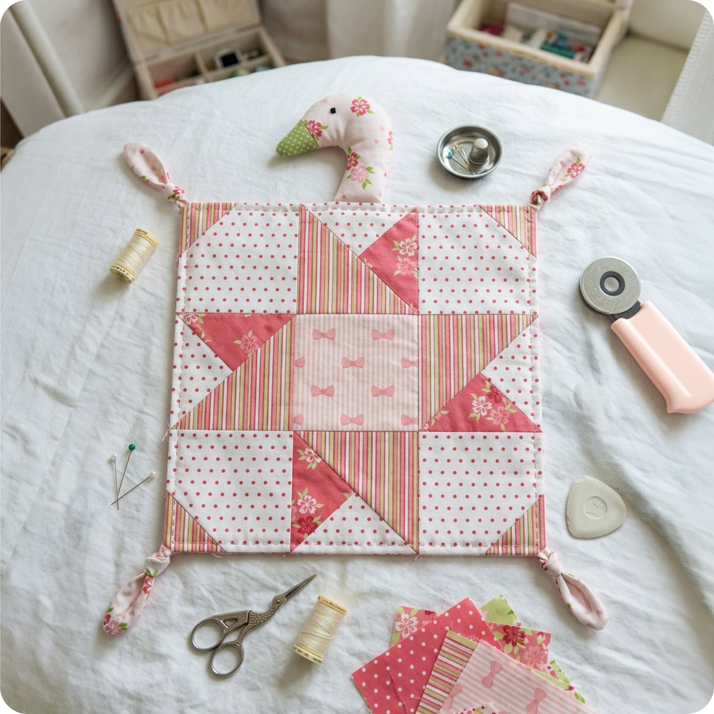 Patchwork Baby Comforter Digital PDF Pattern