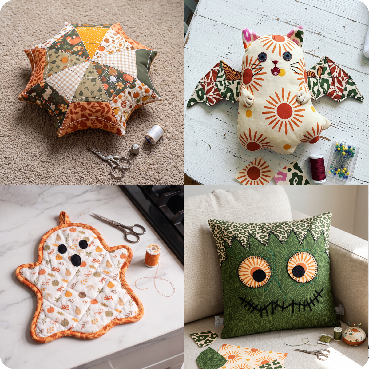 14 Downloadable PDF Halloween Quilt Patterns