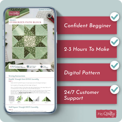 Evergreen Path Block Digital PDF Pattern