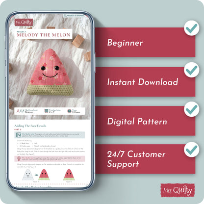 Melody the Melon Digital PDF Pattern