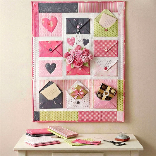 Wall Hanging with Envelope Pockets Digital PDF Quilt Pattern