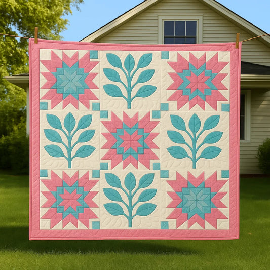 Pink Garden Blues Quilt Downloadable PDF Quilt Pattern