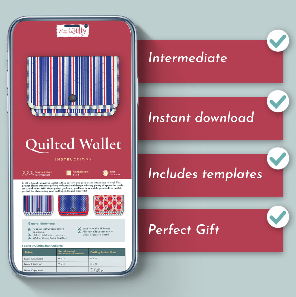 Quilted Wallet Tutorial Quilted Wallet - Stylish DIY Project | Mrs. Quilty