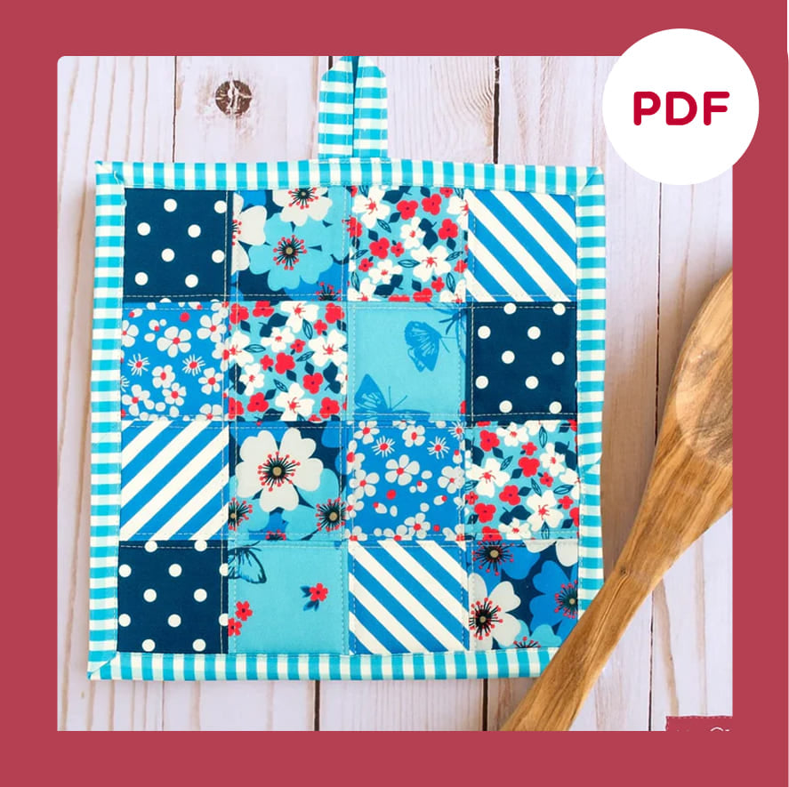 <h3>Pot Holder <br/>PDF Quilt Pattern</h3>