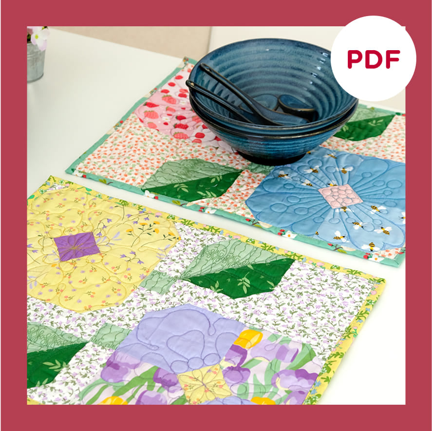 <h3>Table Runner  <br/>PDF Quilt Pattern</h3>