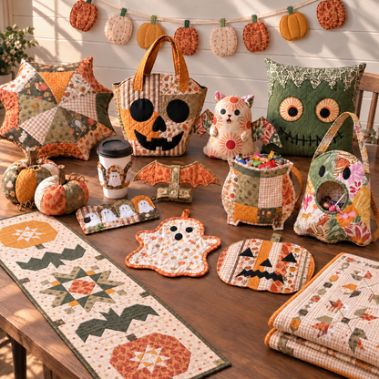 14 Downloadable PDF Halloween Quilt Patterns